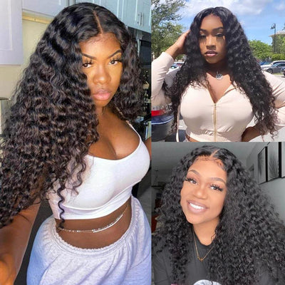 Deep Wave T - part Lace Front Wig Glueless Human Hair Wig - Geeta Hair - GeetaHair