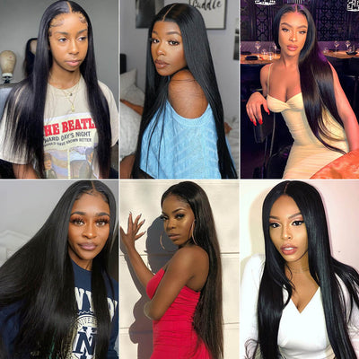 Natural Straight Hair Lace Frontal Wig 100% Virgin Human Hair Wigs For Black Women - Geeta Hair - GeetaHair