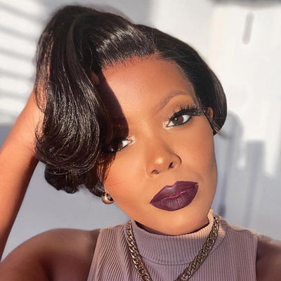 Straight Wig Pixie Cut 13x4 HD Lace Front 100% Virgin Human Hair Wig - Geeta Hair - GeetaHair