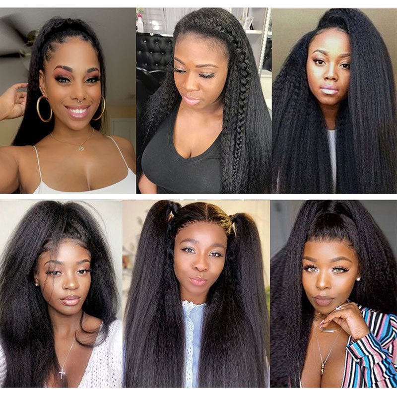 Geetahair Kinky Straight Hair 4 Bundles With 4x4 Lace Closure Human Hair Extensions - GeetaHair
