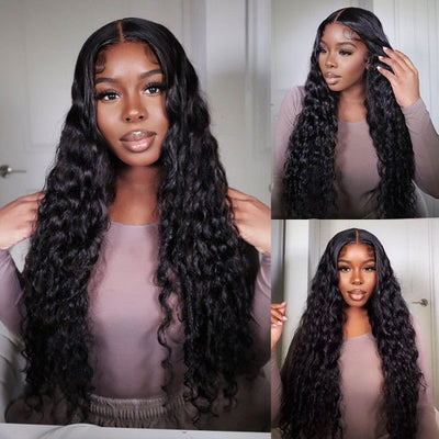 40 Inch Long Black Hair Deep Wave HD Lace Front Wig Super Long Length Human Hair Wigs For Women - GeetaHair