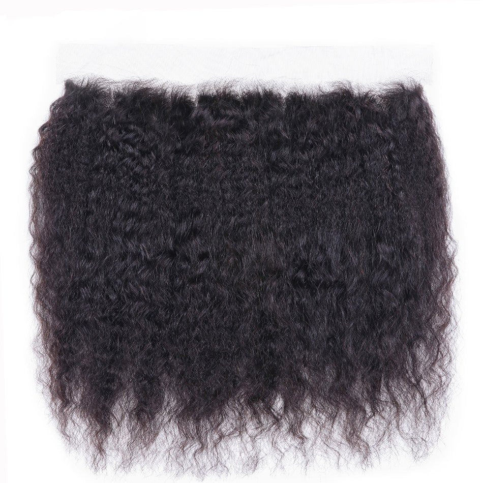 Geetahair Kinky Straight Hair 4 Bundles With 13x4 Lace Frontal 100% Unprocessed Human Hair - GeetaHair