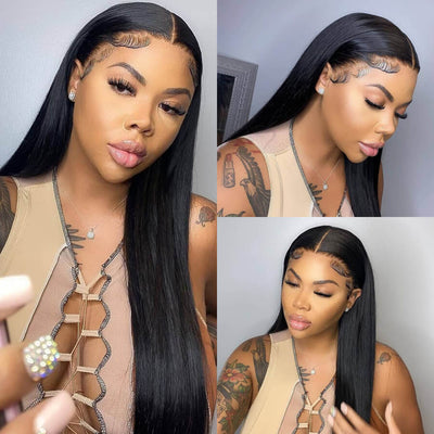 Straight Hair 13x4/13x4x1 HD Lace Front Wig Natural Color Pre Plucked With Baby Hair 100% Real Human Hair Wig - Geeta Hair - GeetaHair