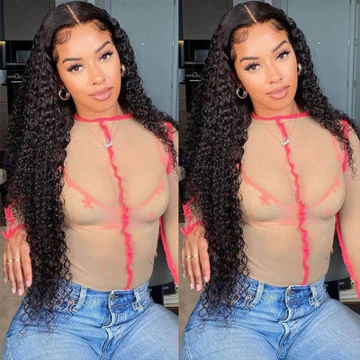 40 Inch Long Black Hair Curly HD Lace Front Wig Super Long Length Human Hair Wigs For Women - GeetaHair