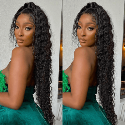 40 Inch Long Black Hair Curly HD Lace Front Wig Super Long Length Human Hair Wigs For Women - GeetaHair