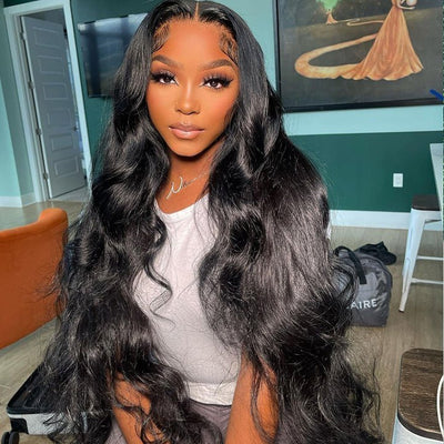 40 Inch Long Black Hair Body Wave HD Lace Front Wig Super Long Length Human Hair Wigs For Women - GeetaHair