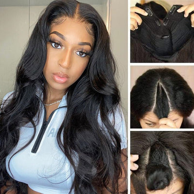 Geeta Thin V Part Wig Body Wave Human Hair Wigs That Is Beginner - friendly - GeetaHair