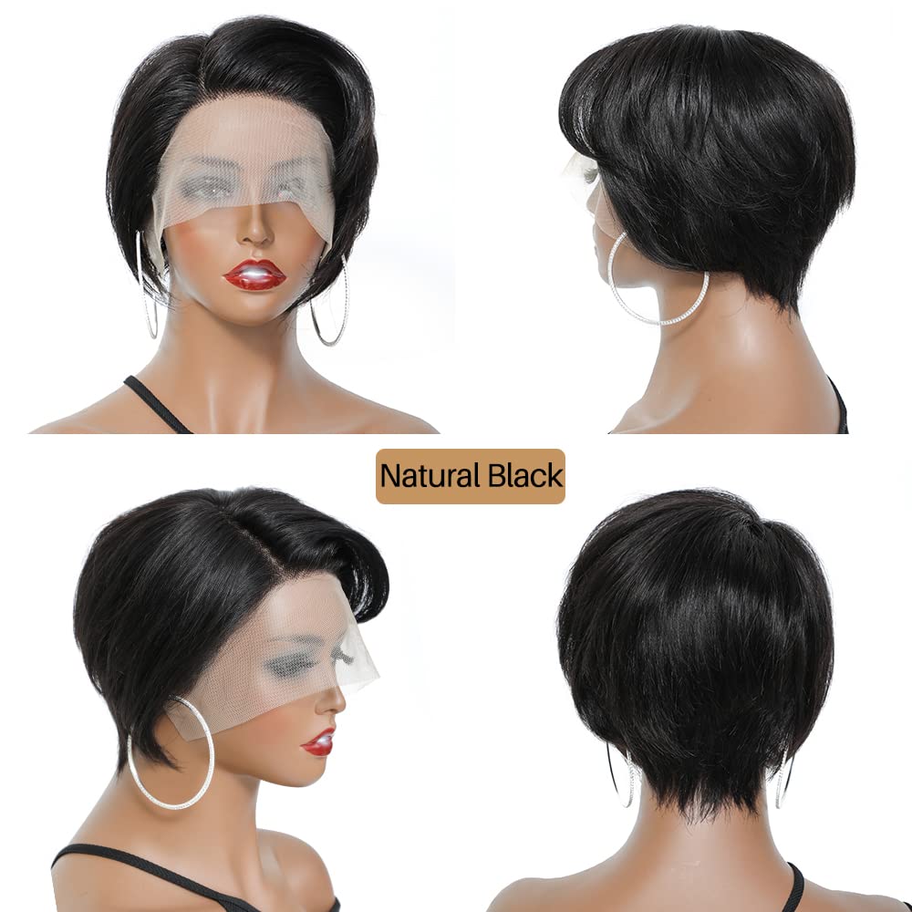 Straight Wig Pixie Cut 13x4 HD Lace Front 100% Virgin Human Hair Wig - Geeta Hair - GeetaHair