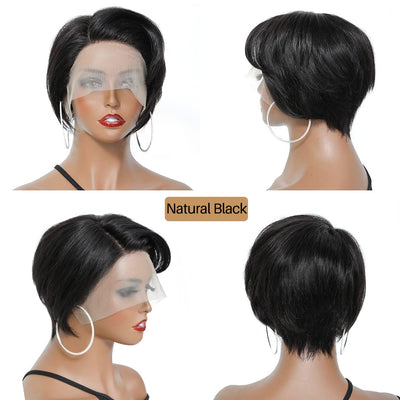 Straight Wig Pixie Cut 13x4 HD Lace Front 100% Virgin Human Hair Wig - Geeta Hair - GeetaHair