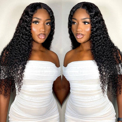 Natural Curly Hair T Part Lace Front Human Hair Wig Pre Plucked With Baby Hair - Geeta Hair - GeetaHair