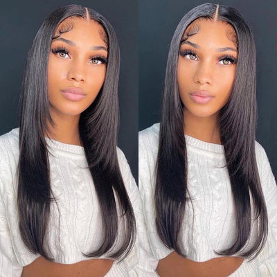 Natural Straight Hair Lace Frontal Wig 100% Virgin Human Hair Wigs For Black Women - Geeta Hair - GeetaHair