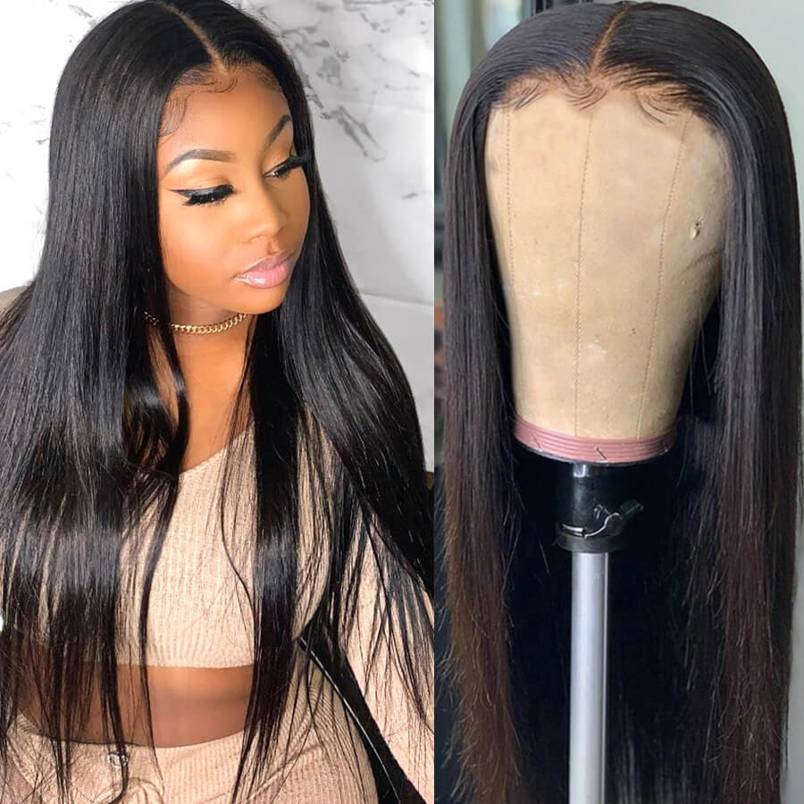 Natural Straight Hair Lace Frontal Wig 100% Virgin Human Hair Wigs For Black Women - Geeta Hair - GeetaHair