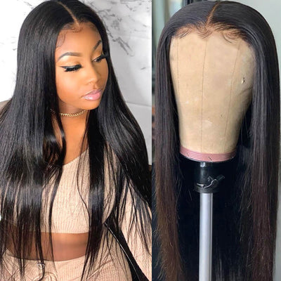 Natural Straight Hair Lace Frontal Wig 100% Virgin Human Hair Wigs For Black Women - Geeta Hair - GeetaHair