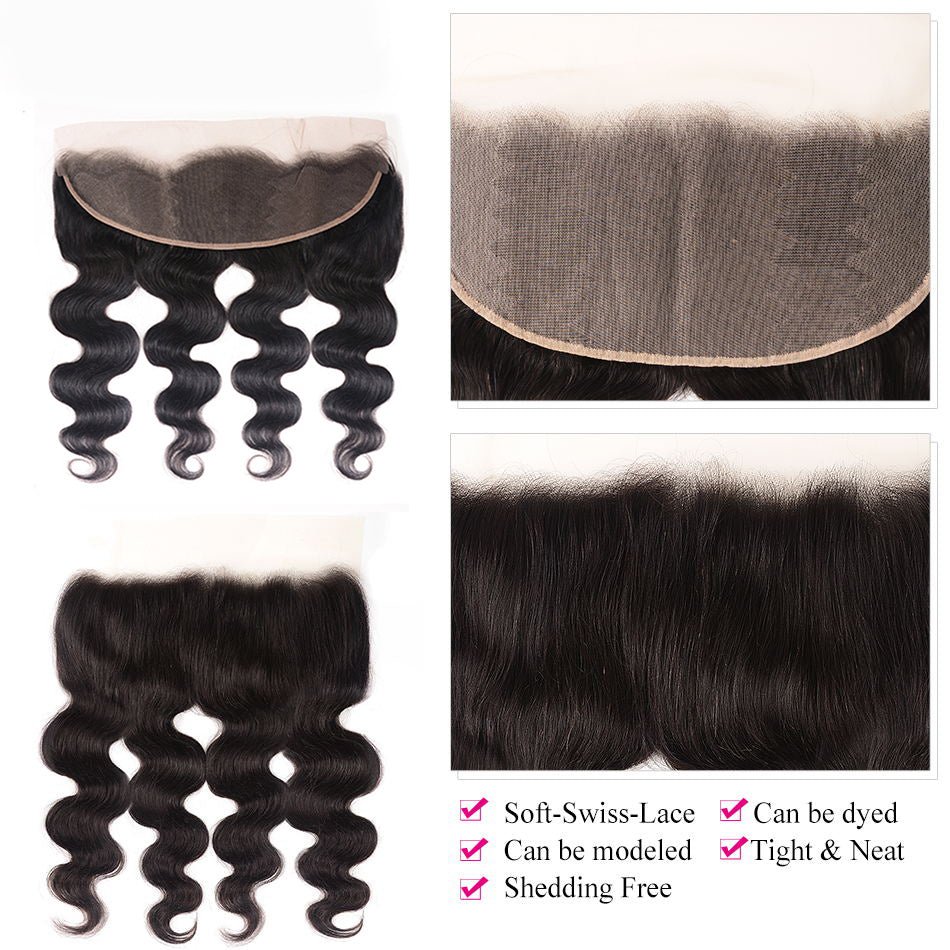 Geeta Hair Body Wave Hair 4 Bundles With 13x4 Lace Frontal Virgin Human Hair - GeetaHair