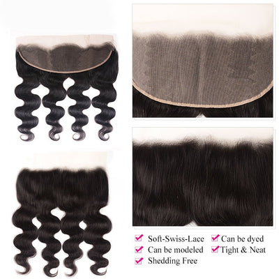 Geeta Hair Body Wave Hair 4 Bundles With 13x4 Lace Frontal Virgin Human Hair - GeetaHair