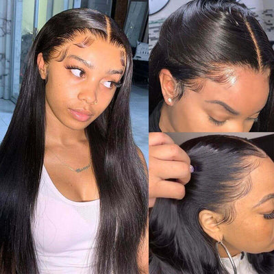Straight Hair 13x4/13x4x1 HD Lace Front Wig Natural Color Pre Plucked With Baby Hair 100% Real Human Hair Wig - Geeta Hair - GeetaHair