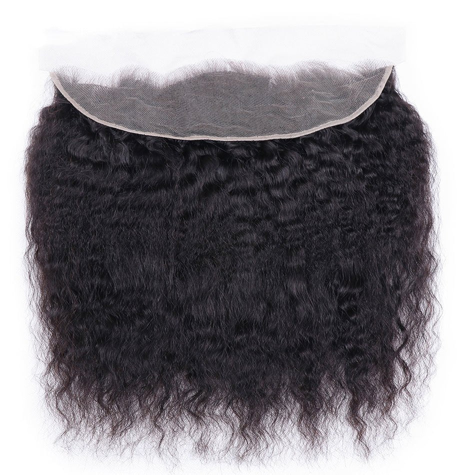 Geetahair Kinky Straight Hair 4 Bundles With 13x4 Lace Frontal 100% Unprocessed Human Hair - GeetaHair