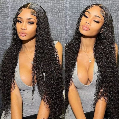 40 Inch Long Black Hair Kinky Curly HD Lace Front Wig Super Long Length Human Hair Wigs For Women - GeetaHair