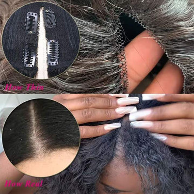 Geeta Thin V Part Wig Body Wave Human Hair Wigs That Is Beginner - friendly - GeetaHair
