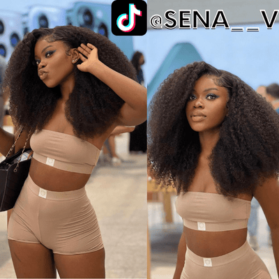 13x4/13x6 HD Transparent Lace Front Wig kinky Curly Hair Pre Plucked Hairline Real Human Hair Wig - Geeta Hair - GeetaHair
