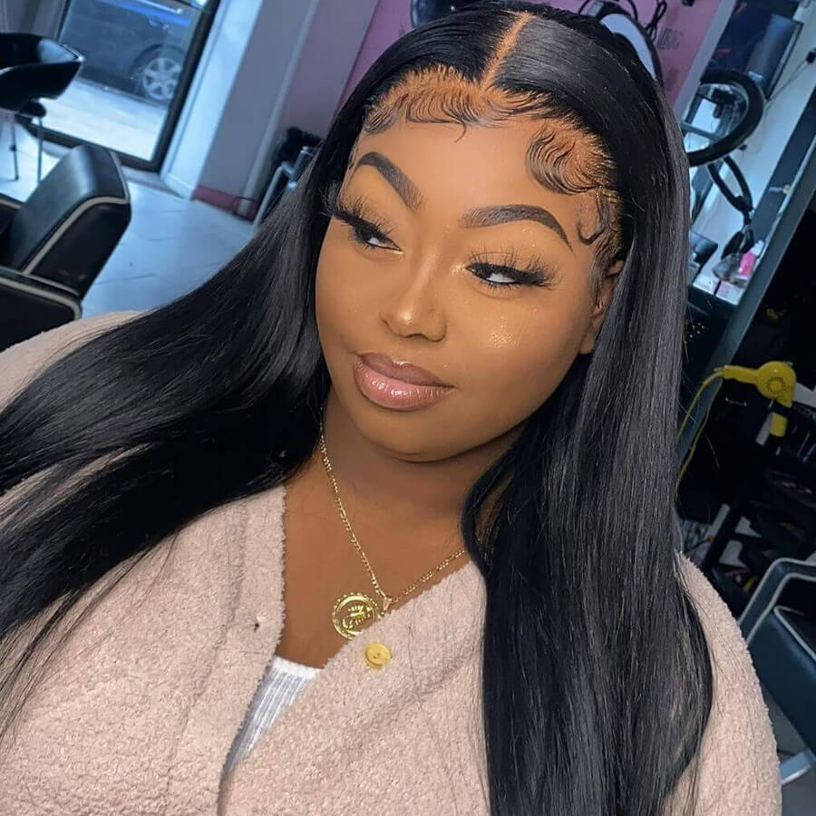 Straight Hair 13x4/13x4x1 HD Lace Front Wig Natural Color Pre Plucked With Baby Hair 100% Real Human Hair Wig - Geeta Hair - GeetaHair