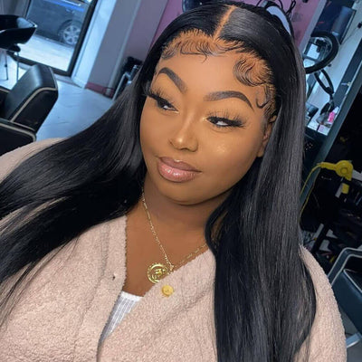 Straight Hair 13x4/13x4x1 HD Lace Front Wig Natural Color Pre Plucked With Baby Hair 100% Real Human Hair Wig - Geeta Hair - GeetaHair