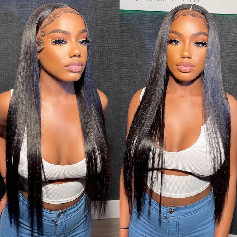 Natural Straight Hair Lace Frontal Wig 100% Virgin Human Hair Wigs For Black Women - Geeta Hair - GeetaHair