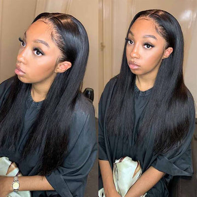 Straight Hair 13x4/13x4x1 HD Lace Front Wig Natural Color Pre Plucked With Baby Hair 100% Real Human Hair Wig - Geeta Hair - GeetaHair