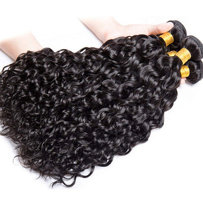 Geetahair Water Wave Hair 4 Bundles With 4x4 Lace Closure Virgin Human Hair - GeetaHair