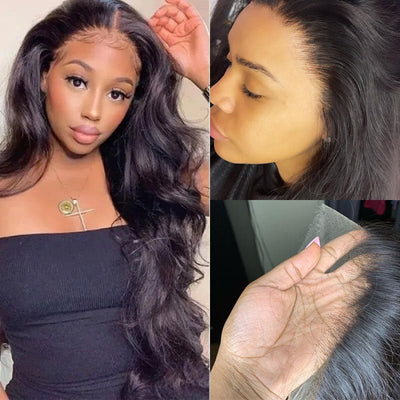 Brazilian Hair Body Wave T Part Lace Wig 100% Virgin Human Hair Natural Color With Baby Hair - Geeta Hair - GeetaHair