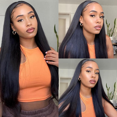 Long Straight Hair Best Headband Wig 100% Unprocessed Virgin Hair Wigs - Geeta Hair - GeetaHair