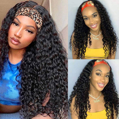 Deep Wave Headband Wig 150% Density For Black Women Convenient And Zero Skill Needed - Geeta Hair - GeetaHair