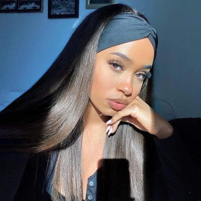 Buy 1 Get 1 Free: Affordable & Beginner Friendly Long Straight Hair Headband Wigs - Flash Sale - GeetaHair