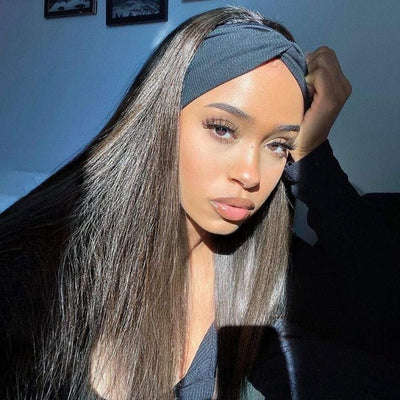 Buy 1 Get 1 Free: Affordable & Beginner Friendly Long Straight Hair Headband Wigs - Flash Sale - GeetaHair