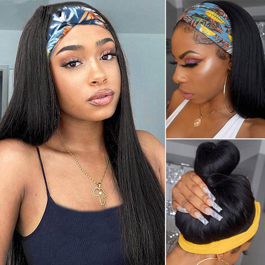 Long Straight Hair Best Headband Wig 100% Unprocessed Virgin Hair Wigs - Geeta Hair - GeetaHair