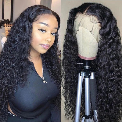 Over $101 Save $100: Water Wave Hair Glueless 5x5 HD Lace Closure Wig - Christmas Flash Sale - GeetaHair