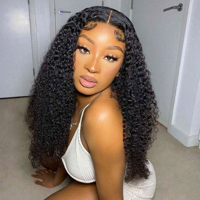 Kinky Curly 4x4 HD Lace Closure Wig Pre Plucked 100% Virgin Real Human Hair Wigs - Geeta Hair - GeetaHair