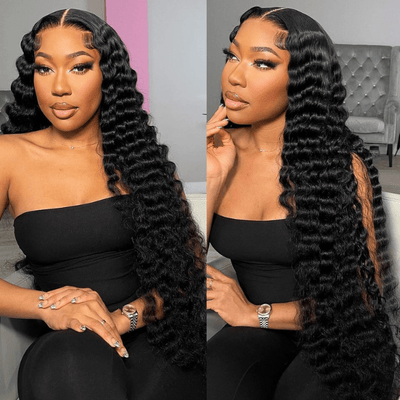 Loose Deep Wave Wigs 4x4 HD Lace Closure 100% Virgin Human Hair Wigs Pre Plucked Natural Hairline - Geeta Hair - GeetaHair