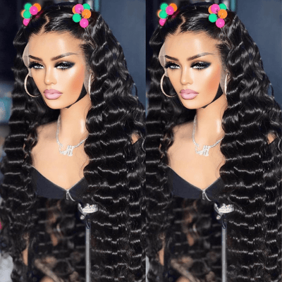 Loose Deep Wave Wigs 4x4 HD Lace Closure 100% Virgin Human Hair Wigs Pre Plucked Natural Hairline - Geeta Hair - GeetaHair