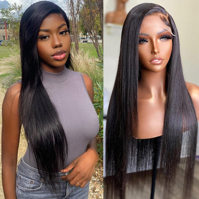 4x4 HD Transparent Lace Closure Wigs Long Straight Hair 100% Virgin Human Hair Wigs - Geeta Hair - GeetaHair