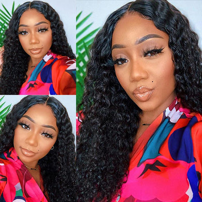 Curly Hair 4x4 HD Lace Closure Wig Glueless Pre Plucked Hairline With Baby Hair Real Human Hair Wigs - Geeta Hair - GeetaHair