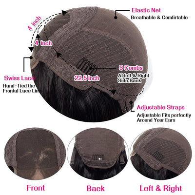 Kinky Curly 4x4 HD Lace Closure Wig Pre Plucked 100% Virgin Real Human Hair Wigs - Geeta Hair - GeetaHair