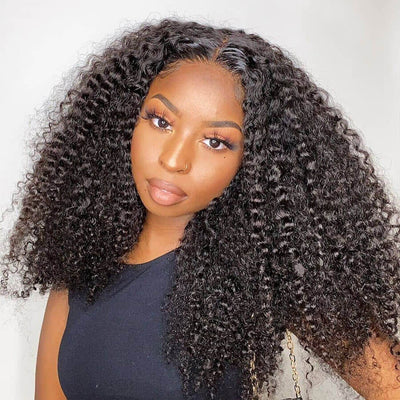 Kinky Curly 4x4 HD Lace Closure Wig Pre Plucked 100% Virgin Real Human Hair Wigs - Geeta Hair - GeetaHair