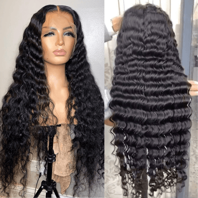 Loose Deep Wave Wigs 4x4 HD Lace Closure 100% Virgin Human Hair Wigs Pre Plucked Natural Hairline - Geeta Hair - GeetaHair
