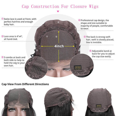 Water Wave Hair 4x4 HD Lace Closure 100% Virgin Human Hair Wig Perfect Hairline With Baby Hair - Geeta Hair - GeetaHair
