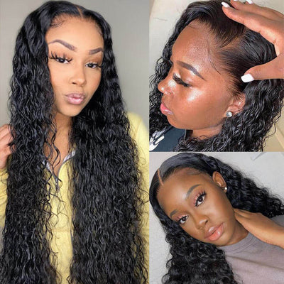 Water Wave Hair 4x4 HD Lace Closure 100% Virgin Human Hair Wig Perfect Hairline With Baby Hair - Geeta Hair - GeetaHair