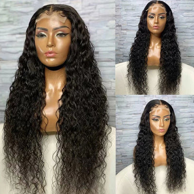 Over $101 Save $100: Water Wave Hair Glueless 5x5 HD Lace Closure Wig - Christmas Flash Sale - GeetaHair