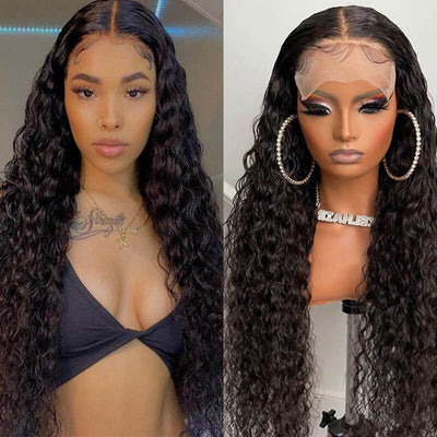 Over $101 Save $100: Water Wave Hair Glueless 5x5 HD Lace Closure Wig - Christmas Flash Sale - GeetaHair