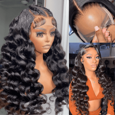 Natural Crimps Curls Loose Deep Wave Glueless 5x5/6x4.5 Closure HD Lace Human Hair Wig With Baby Hair - Geeta Hair - GeetaHair