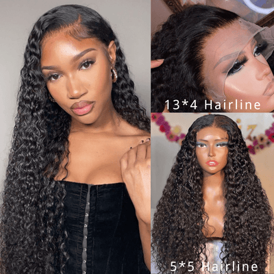 Glueless 5x5 HD Lace Closure Wig Pre Plucked Curly Hair With Baby Hair Natural Hairline Human Hair Wig - Geeta Hair - GeetaHair